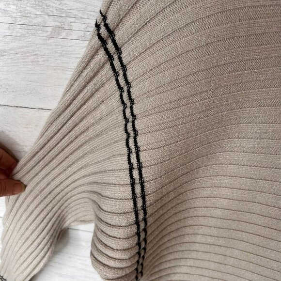 Industry Republic Clothing Sweater Womens Size S/P Taupe Black Ottoman Rib Knit - Picture 8 of 16